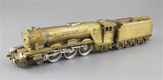 A new Bassett-Lowke O gauge 4-6-2 locomotive, The Flying Scotsman, unpainted in brass, 2 or 3 rail, 49cm (boxed)